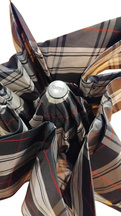 Knirps T200 medium duomatic check black and white